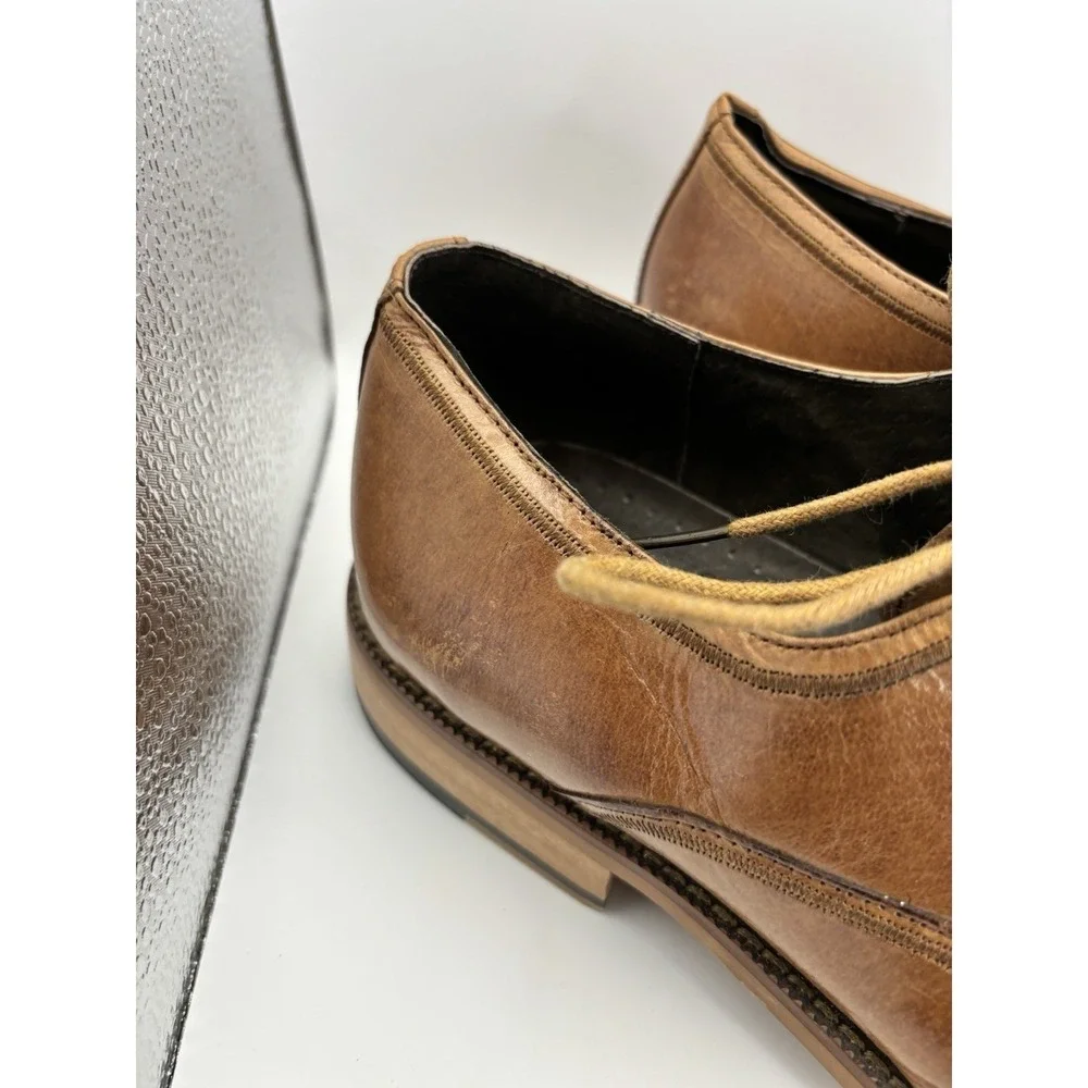 Men's‎ Stacy Adams Bingham Cap Toe Oxfords Shoes SIZE 10.5 M Tan Dress Formal